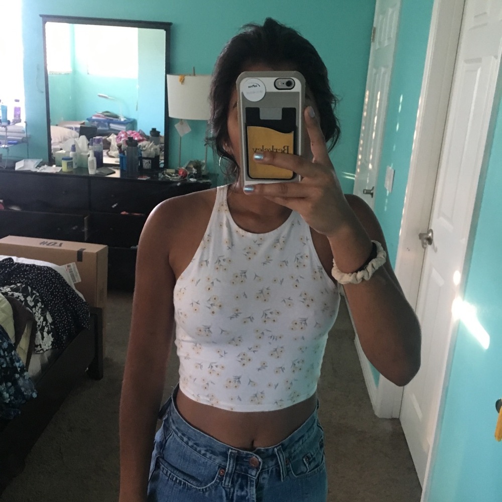 Floral halter top